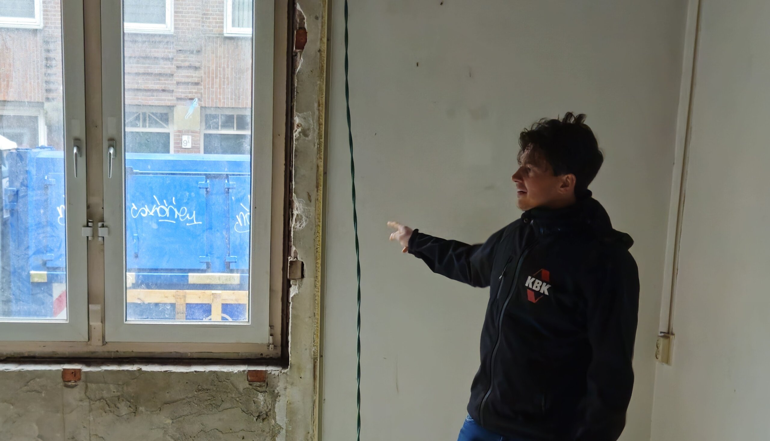 Gerry Trum als projectbegeleider bij KBK bouwgroep