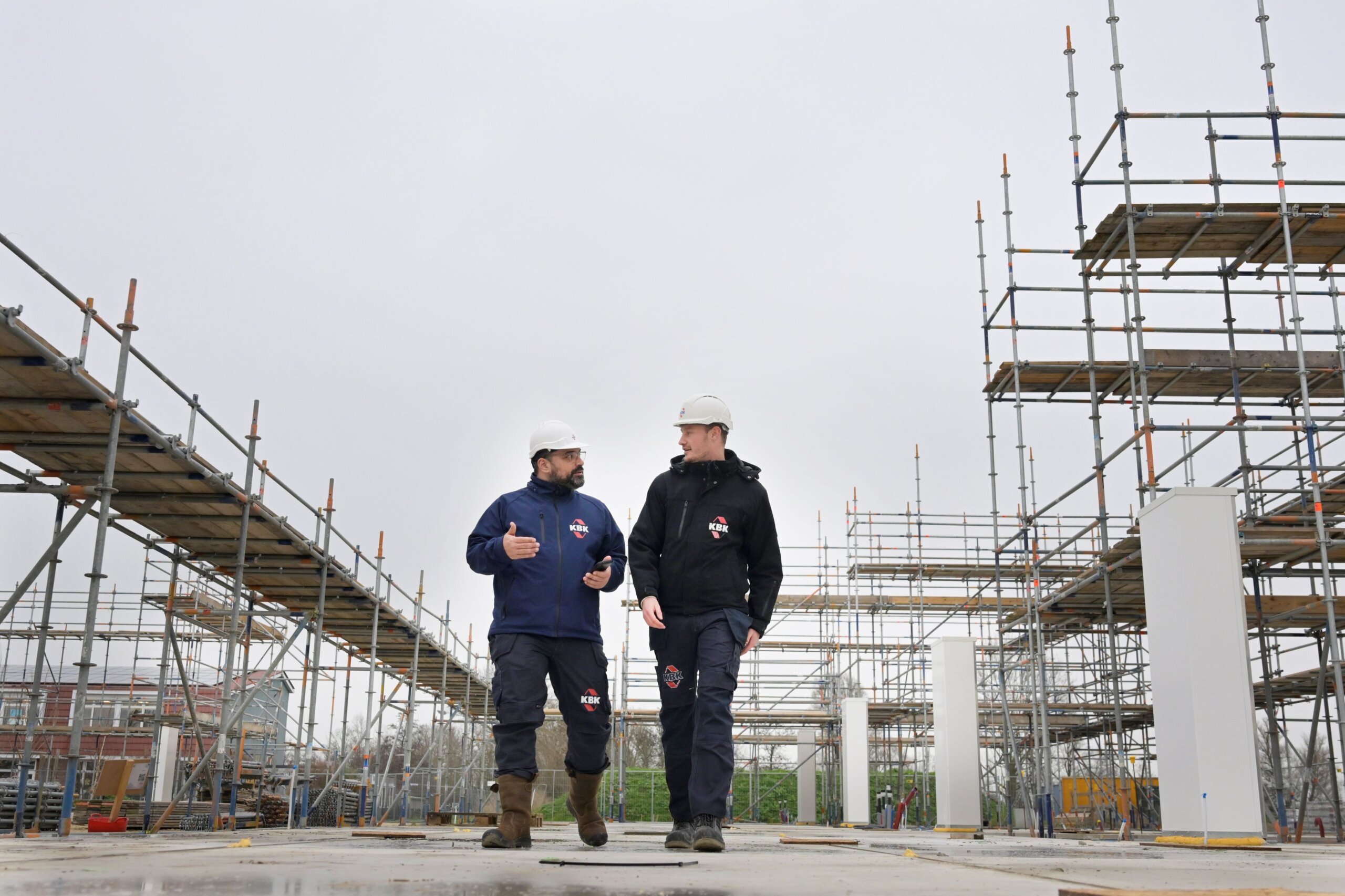 Projectleiders op de bouwplaats