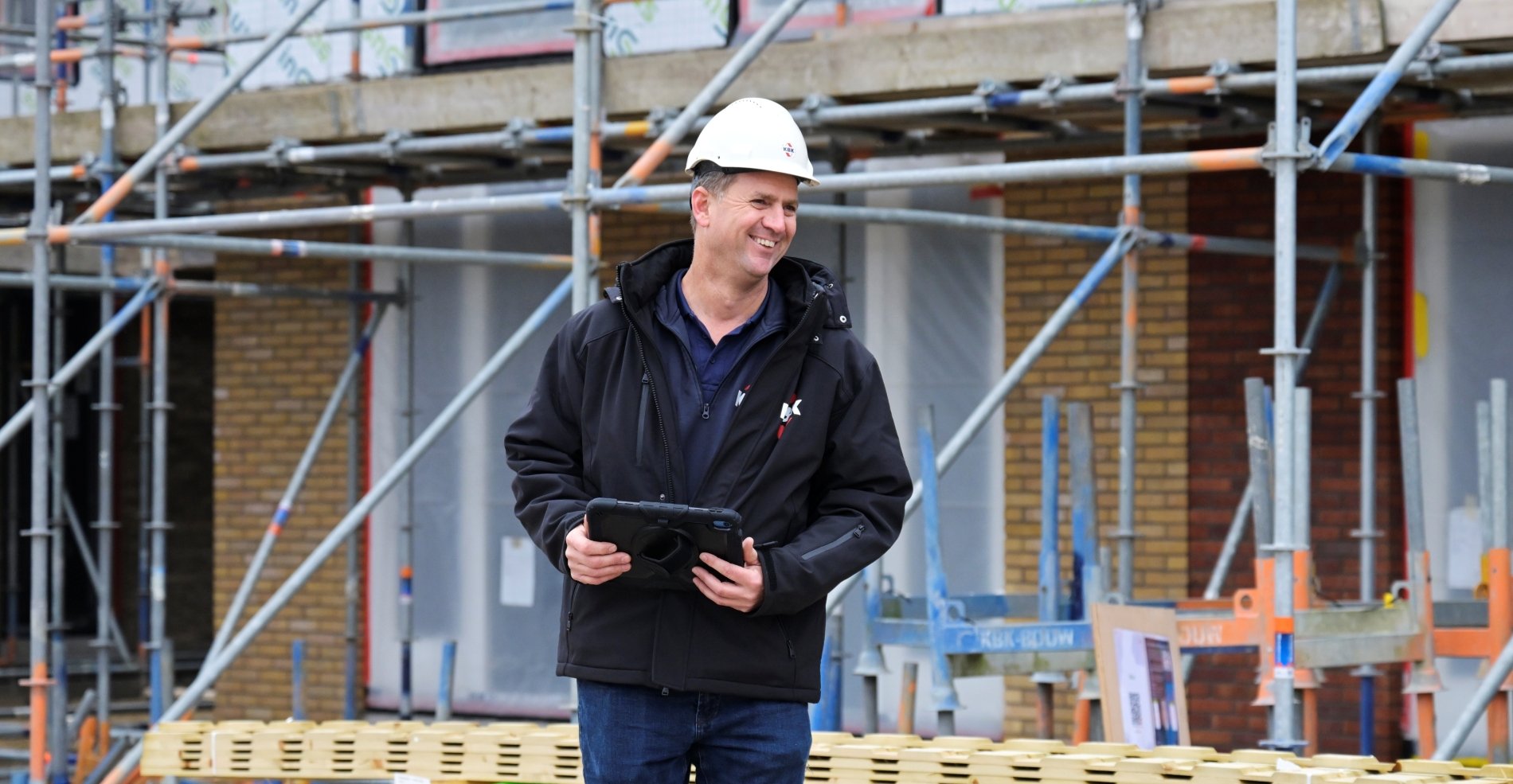 Uitvoerder op bouwplaats