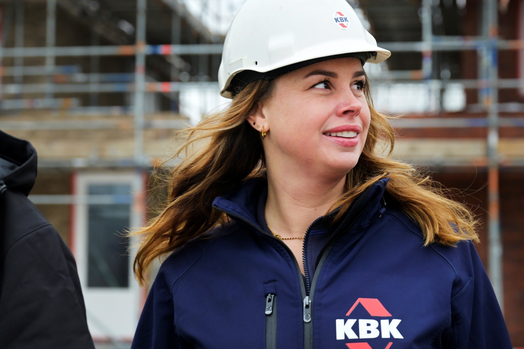 Collega calculator op de bouwplaats