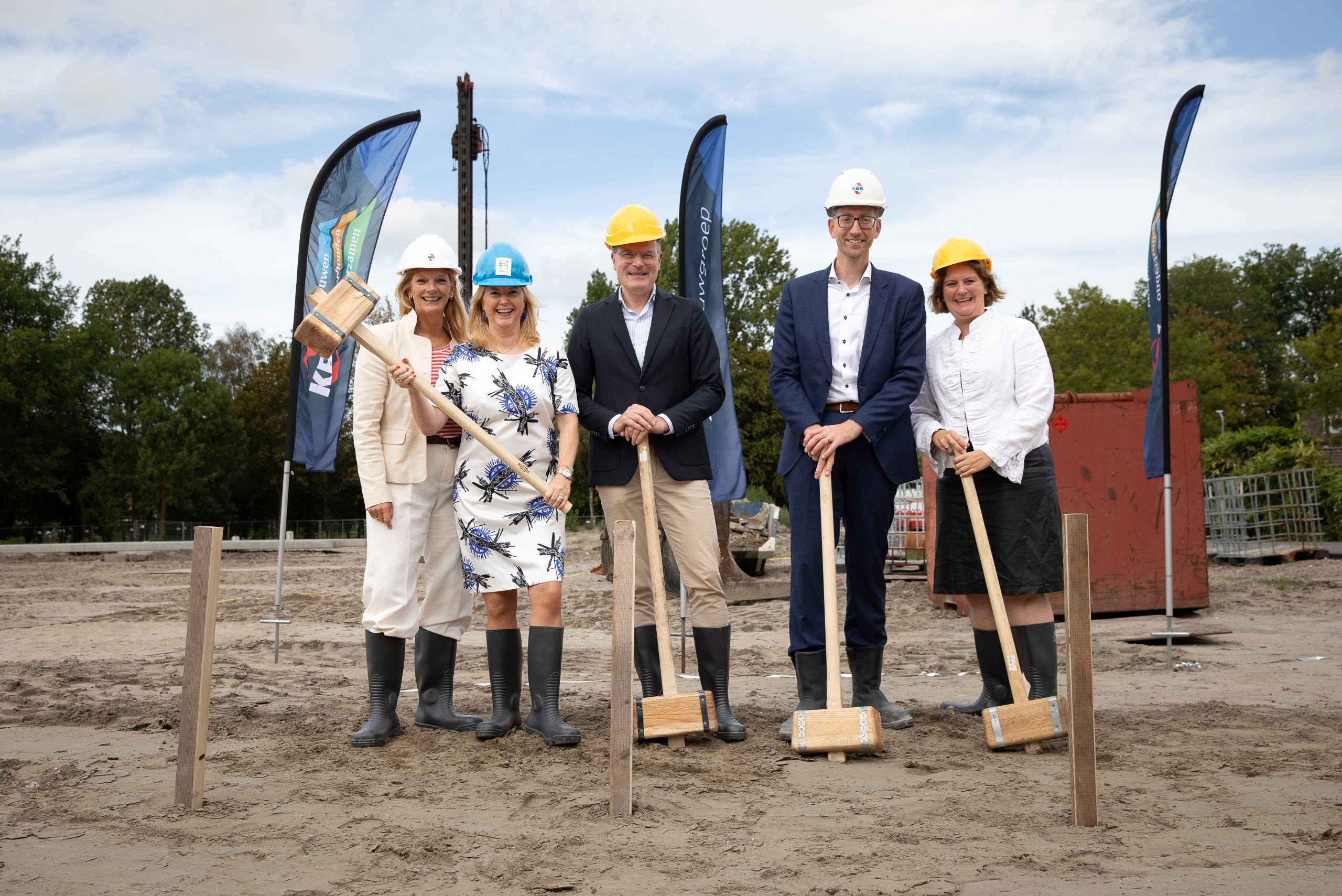 Eerste paal moment bij Project Holmkwartier