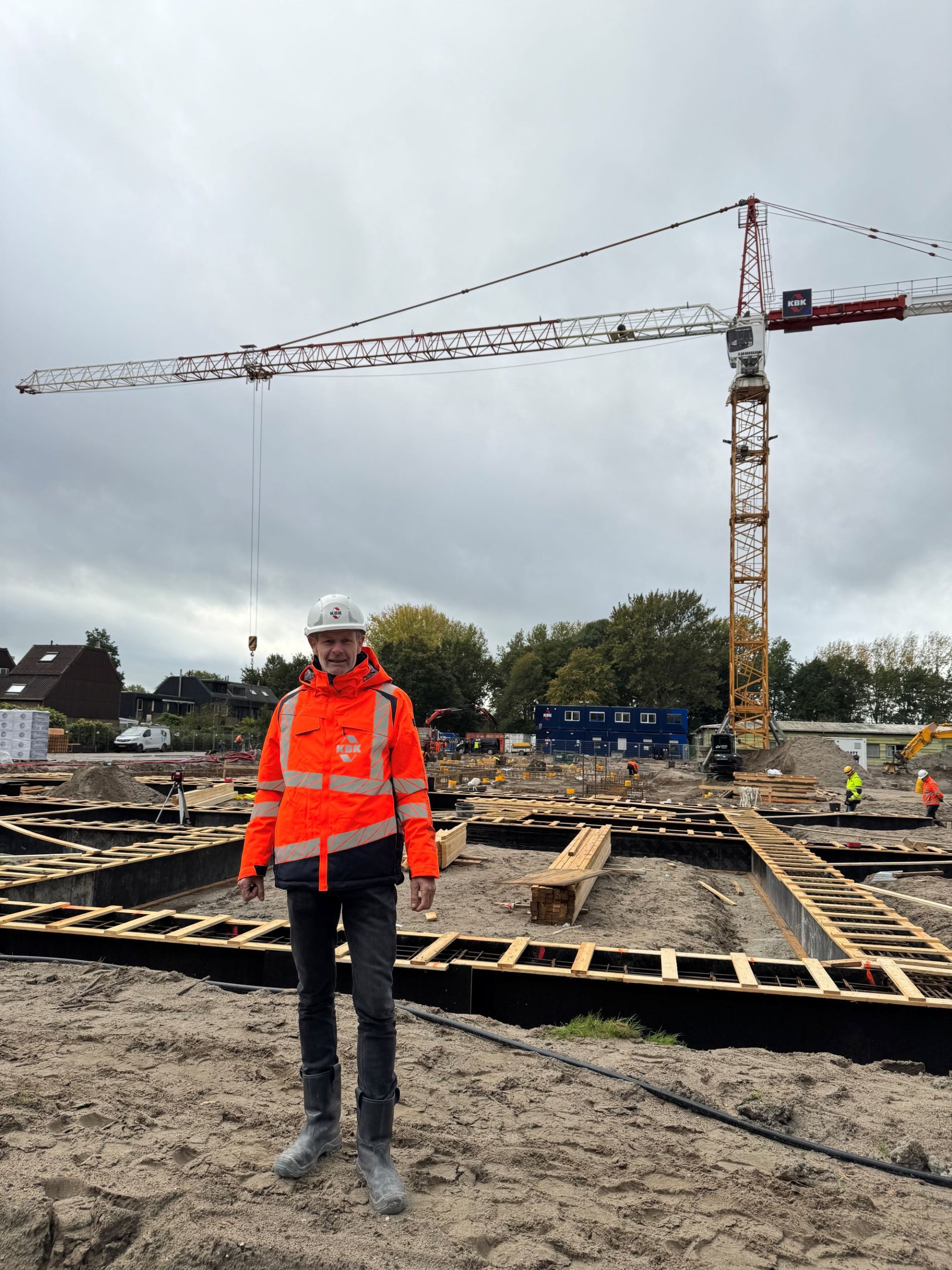 Projectleider op bouwplaats Parkblok Holmkwartier